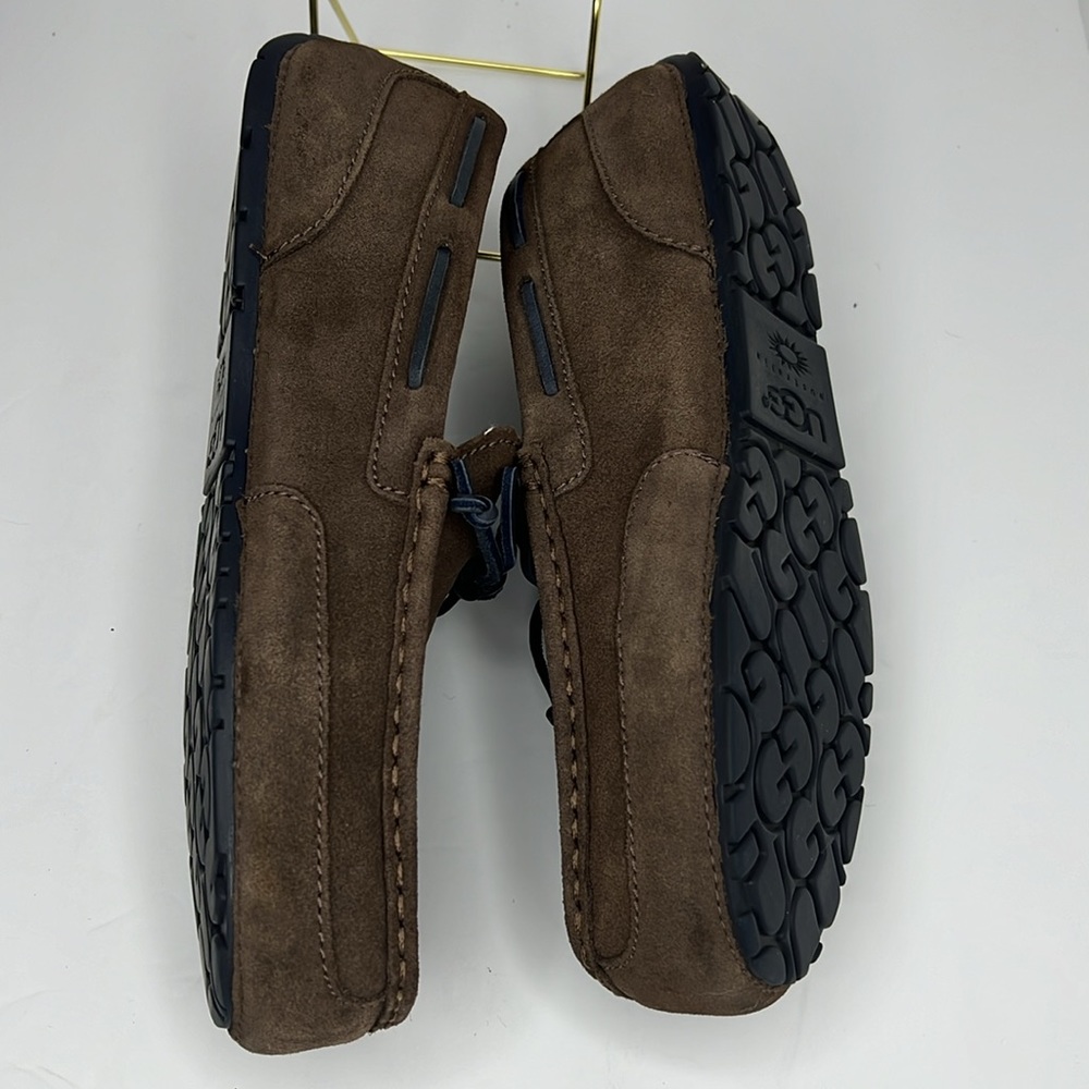 Authentic UGG Australia Chester Slip On Loafers Slippers Men's Size 10 EEE Brown - Picture 5 of 10